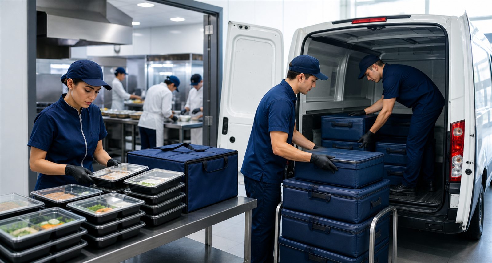 Distribucion de alimentos preparados para empresa